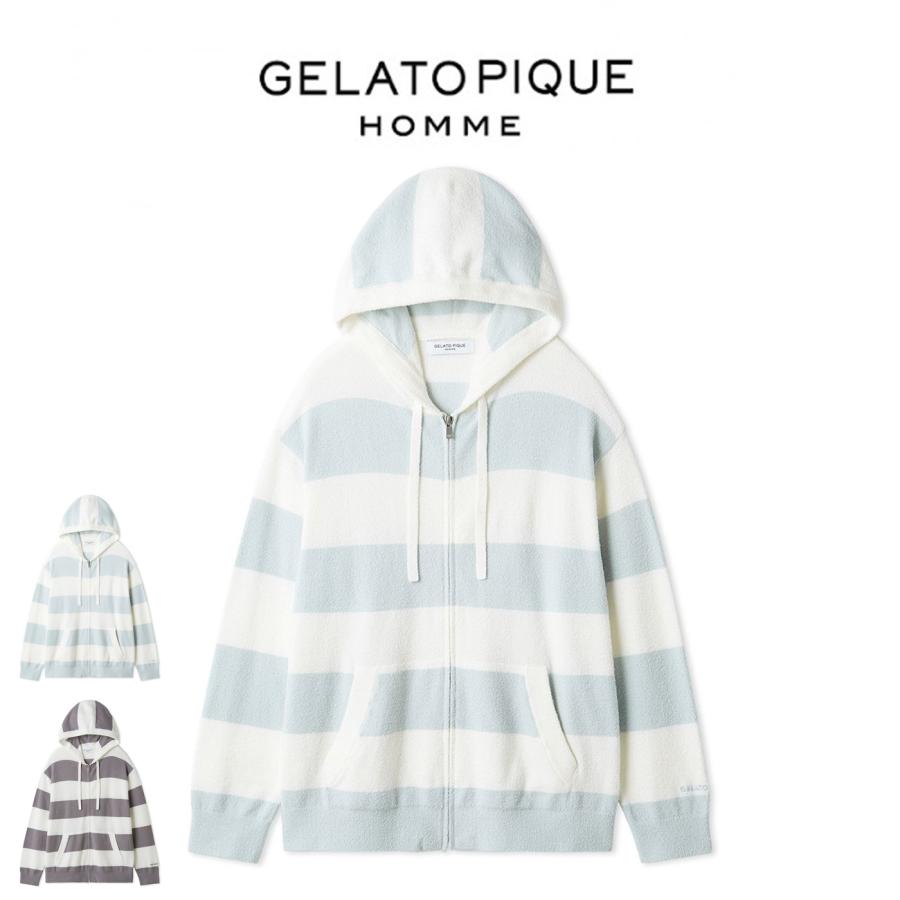 gelato pique（ジェラートピケ） オム スムーズィー2ボーダーパーカー