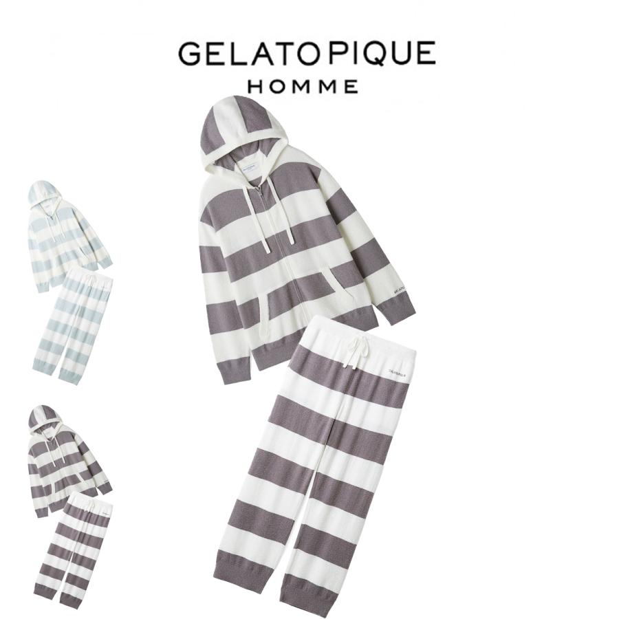 gelato pique（ジェラートピケ） オム スムーズィー2ボーダーパーカー