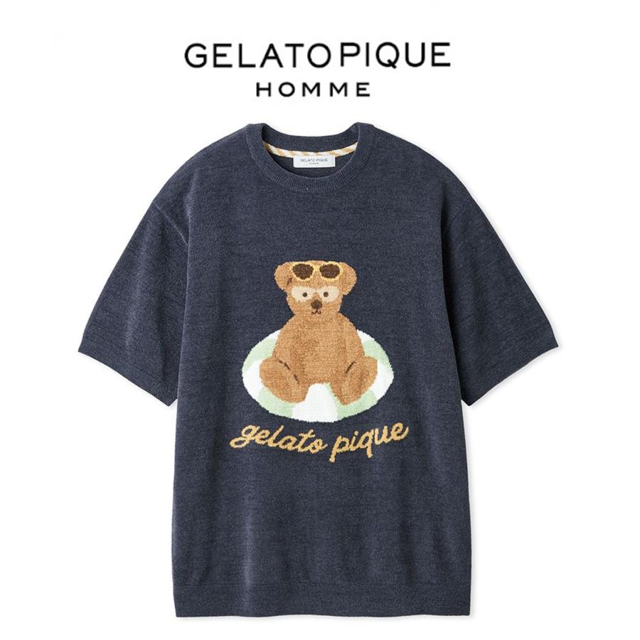 gelato pique（ジェラートピケ） オム サマーベアジャガードプル