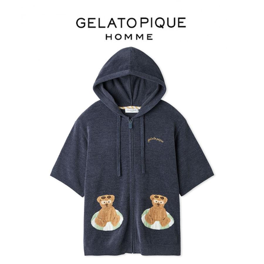 gelato pique（ジェラートピケ） オム サマーベアジャガード半袖