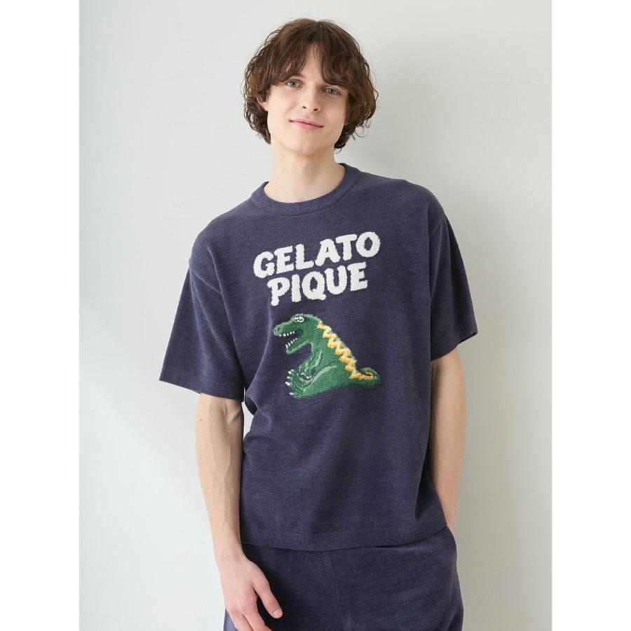 ジェラートピケ ジェラピケ 恐竜 ダイナソー 半袖 パンツ 上下セット gelato pique（ジェラートピケ） オム エアリーモコスリーピング