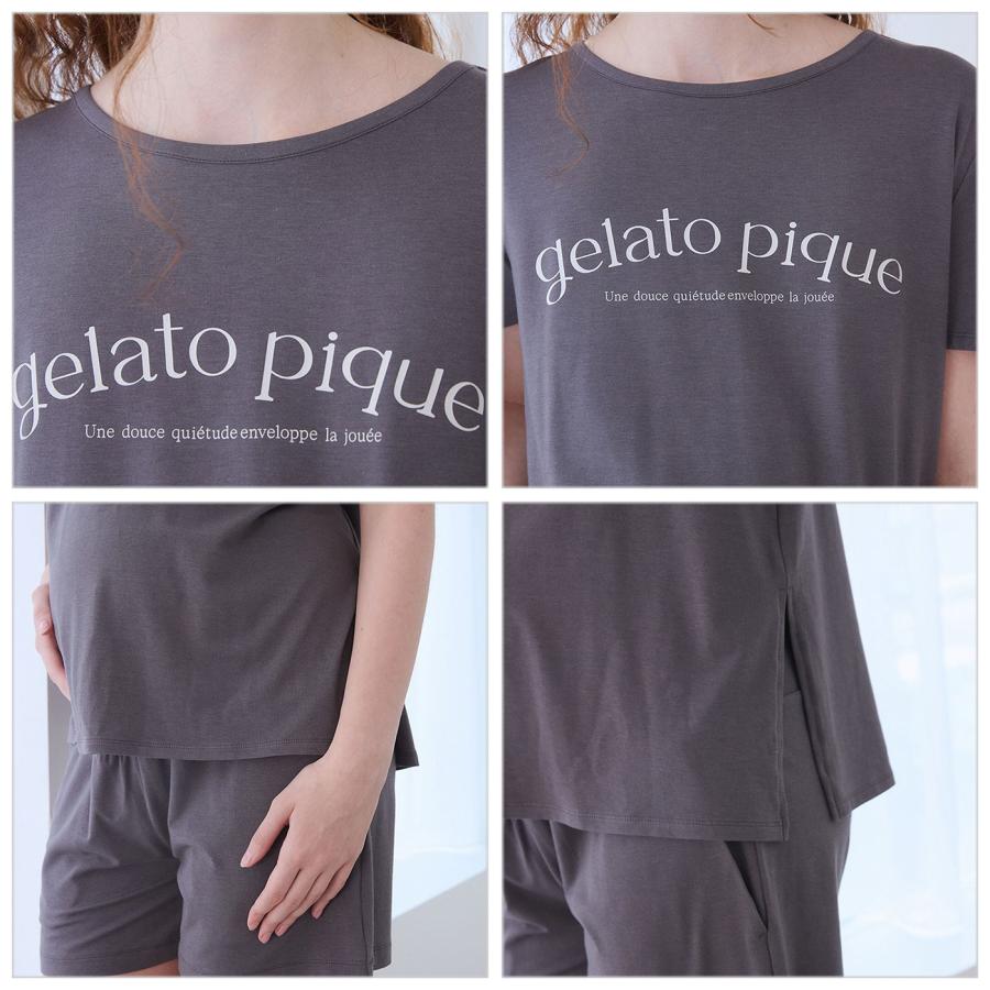 gelato pique（ジェラートピケ） マタニティレーヨンロゴプルオーバー