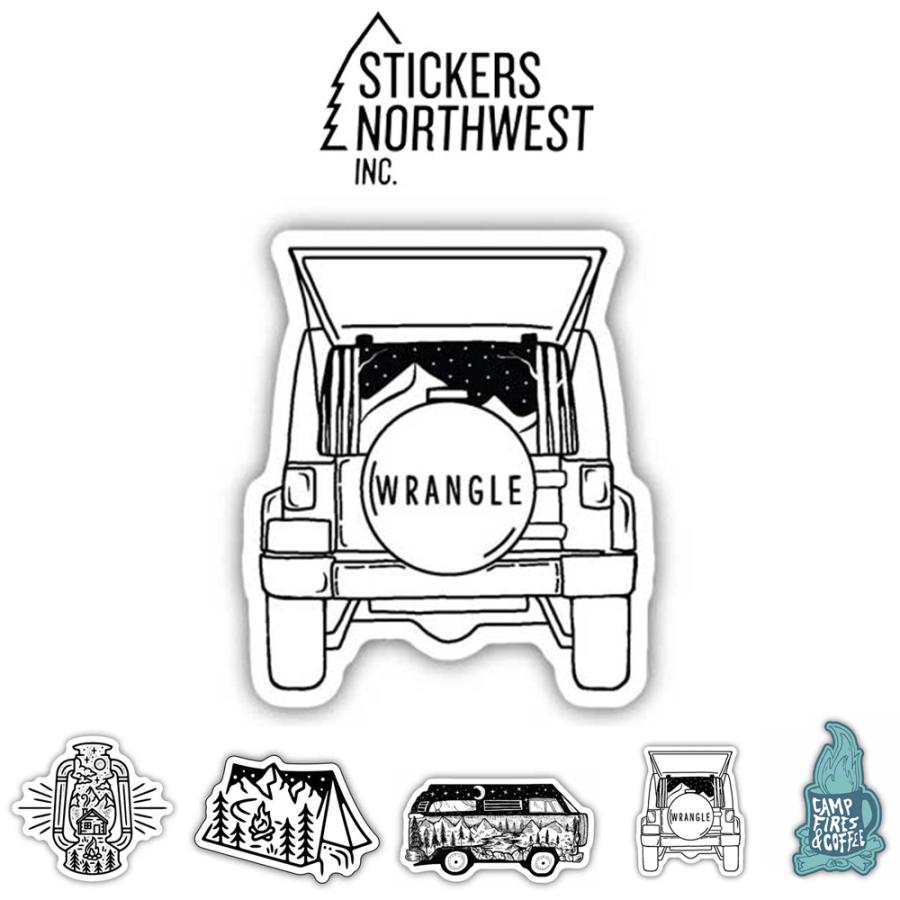 STICKERS NORTHWEST ステッカーノースウエスト PRINTED STICKERS プリントステッカー JEEP キャンプ