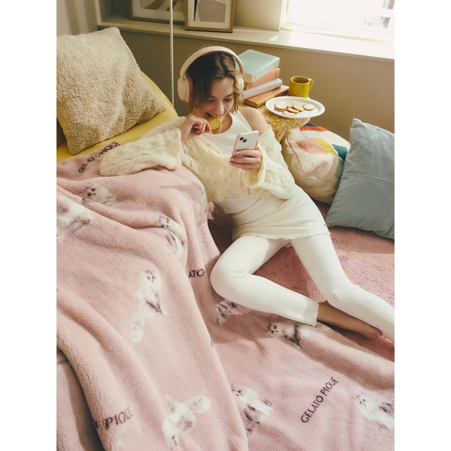 gelato pique（ジェラートピケ） Sleep CAT柄プリント毛布 psgg255800