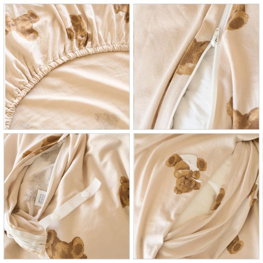 gelato pique（ジェラートピケ） Sleep ベア柄3点セット (ダブル