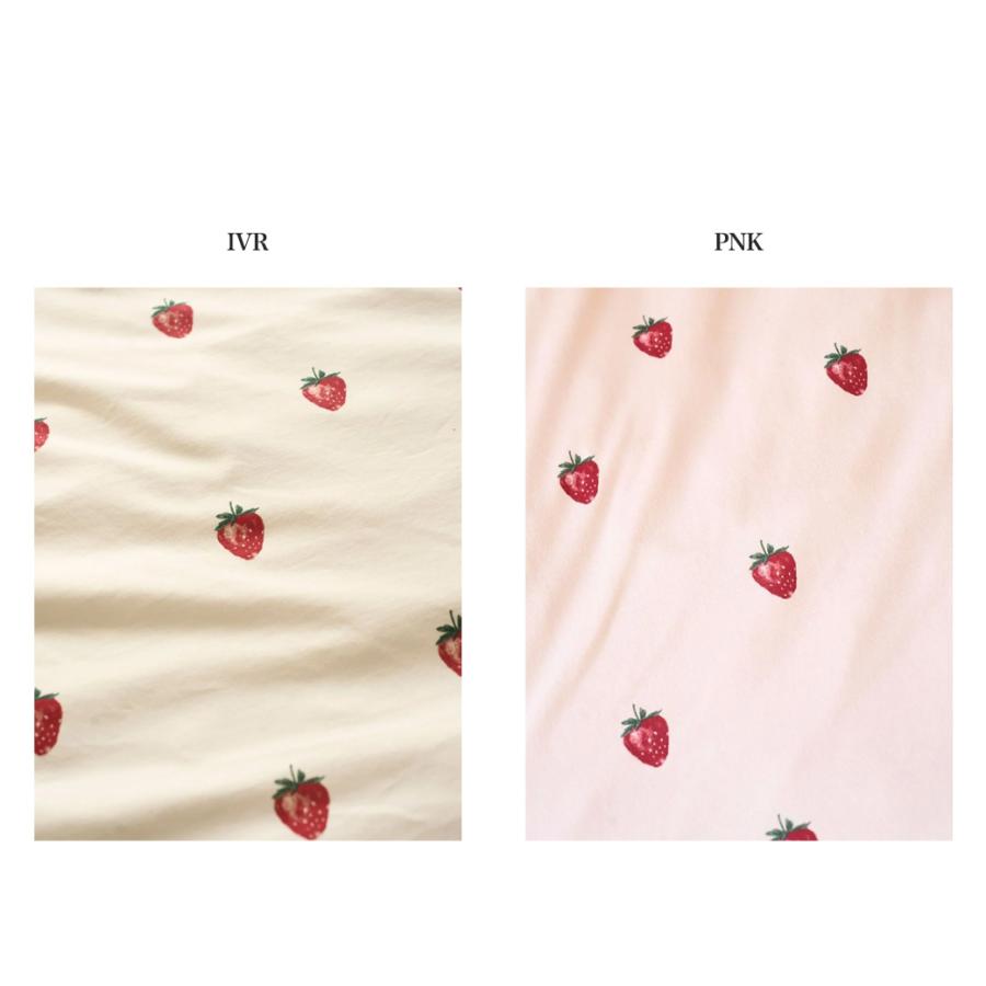 gelato pique（ジェラートピケ） Sleep ストロベリー柄2点セット