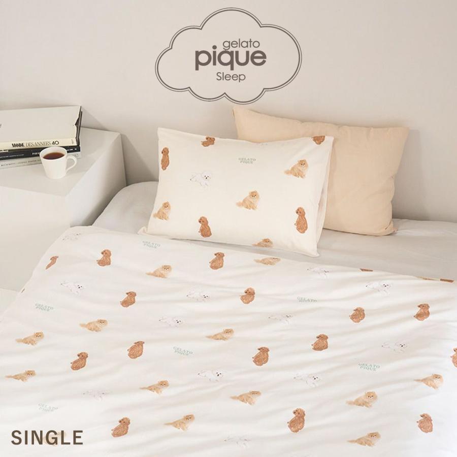 gelato pique（ジェラートピケ） DOG柄プリント寝具2点セット