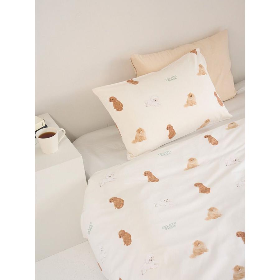 gelato pique（ジェラートピケ） DOG柄プリント寝具2点セット