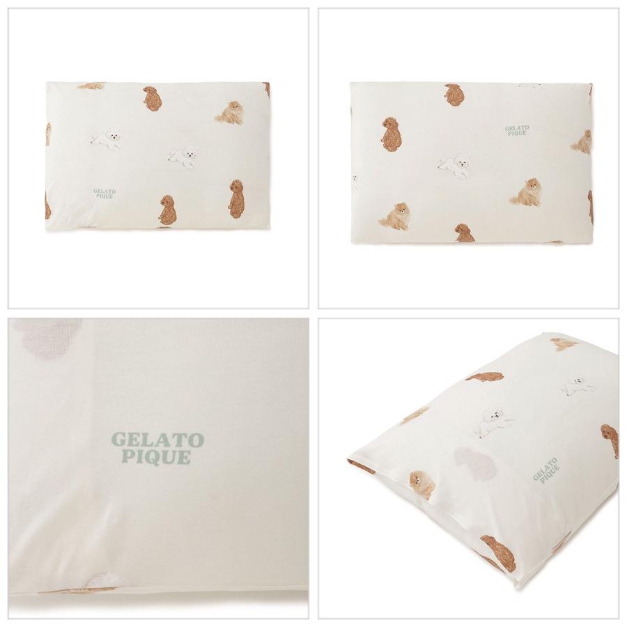 gelato pique（ジェラートピケ） DOG柄プリント寝具2点セット(ダブル