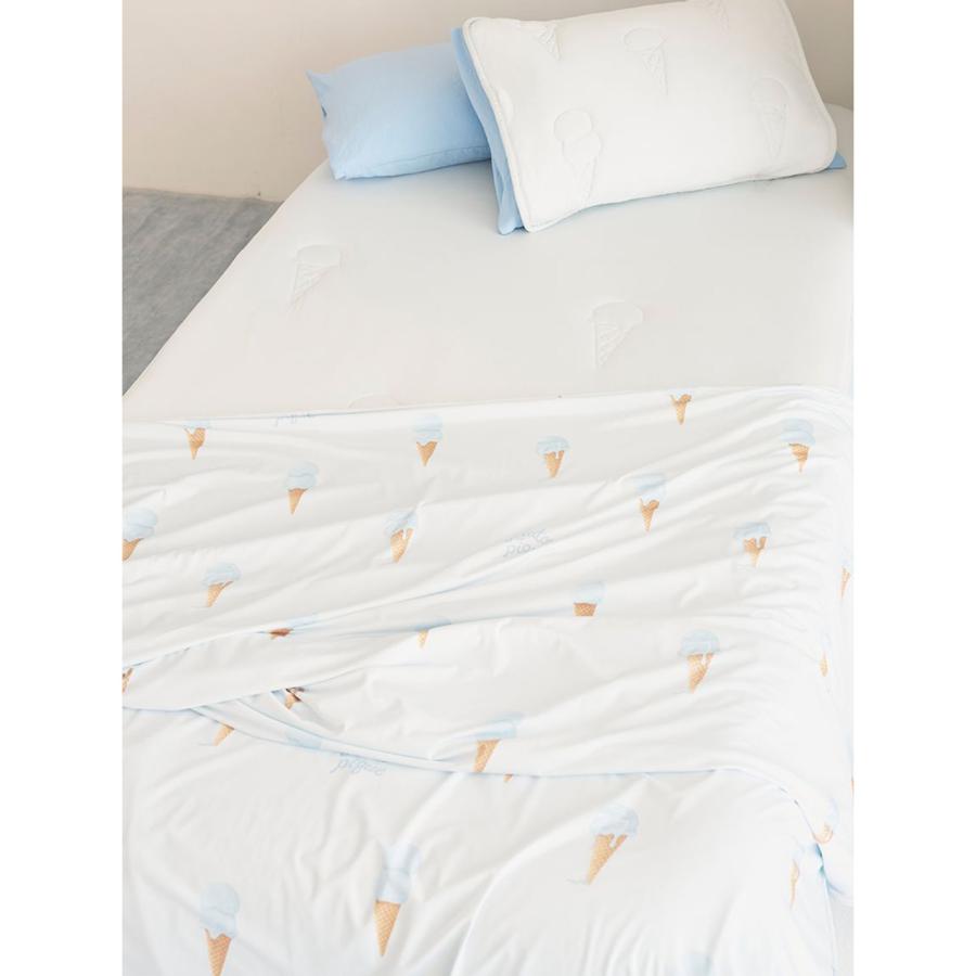 gelato pique（ジェラートピケ） Sleep 接触冷感 アイスロゴキルト敷き