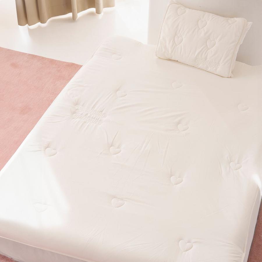 【kayok♡】ジェラートピケ❤︎【sleep】ハートキルト敷パッド gelato pique（ジェラートピケ） Sleep ハートロゴ 敷きパッド（ダブル