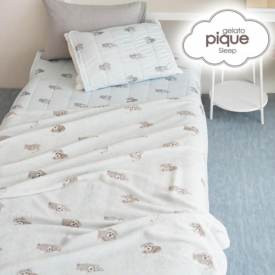 gelato pique（ジェラートピケ） Sleep DOG柄コットン毛布 psgg262854