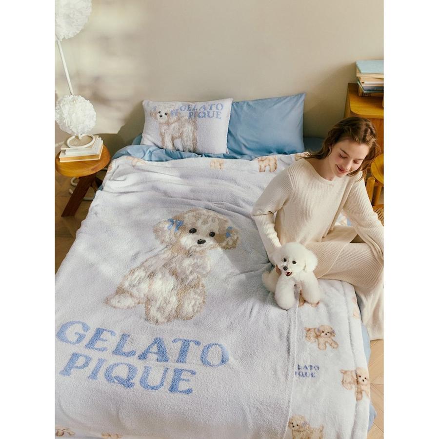 gelato pique（ジェラートピケ） Sleep リボンDOGモチーフジャガード