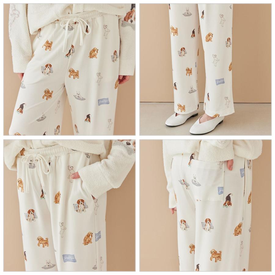 gelato pique（ジェラートピケ） UNISEX プレイフルDOG柄ロングパンツ