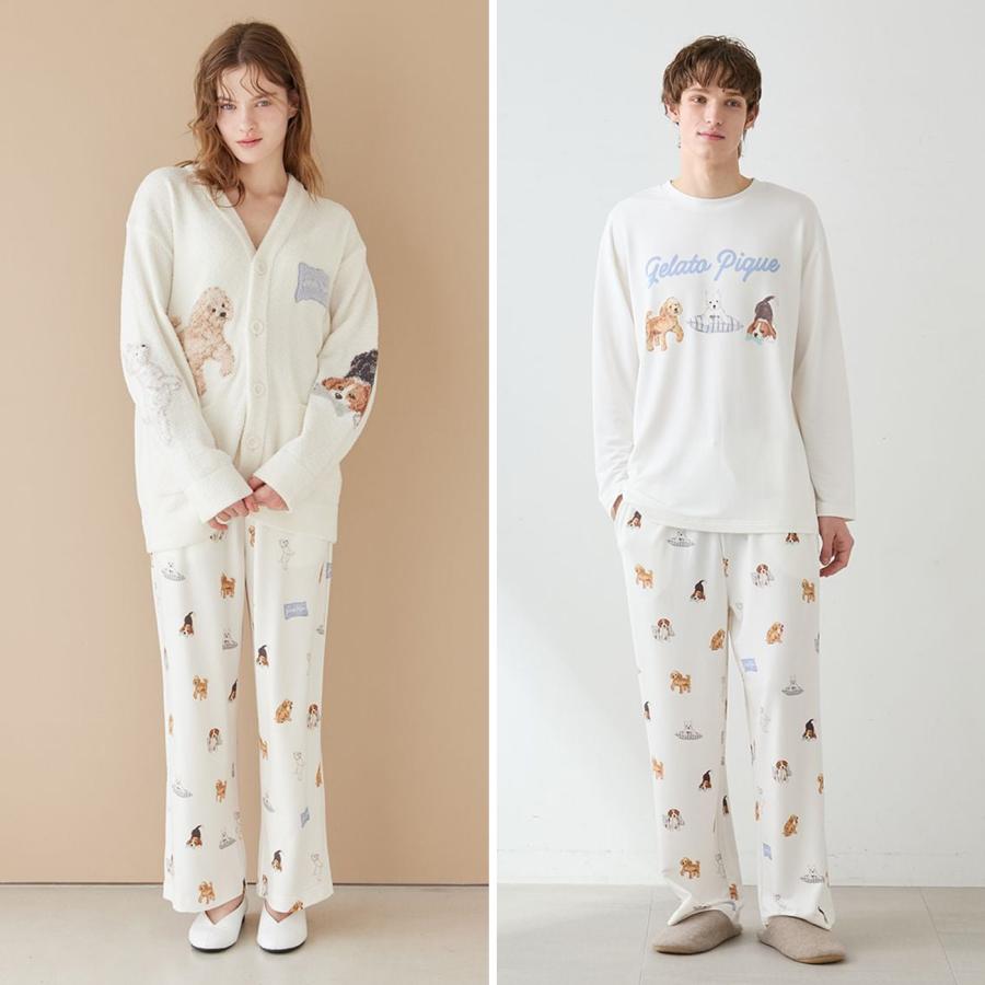 gelato pique（ジェラートピケ） UNISEX プレイフルDOG柄ロングパンツ