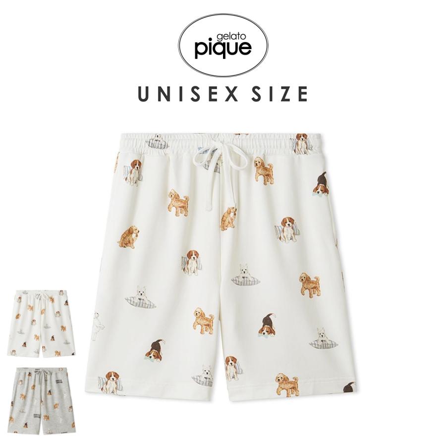 gelato pique（ジェラートピケ） プレイフルDOG柄ハーフパンツ