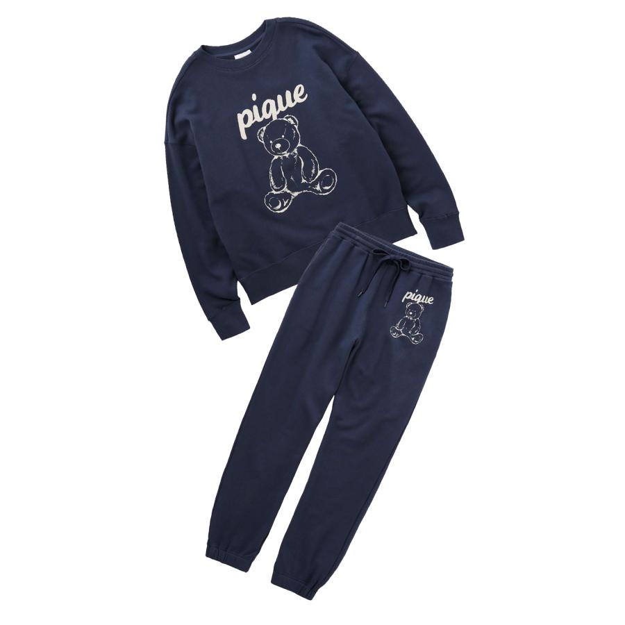 ♡ジェラートピケ UNISEX 裏毛ワンポイントプルオーバー＆総柄ロングパンツ♡ gelato pique ジェラートピケ UNISEX 裏毛ワンポイントプル