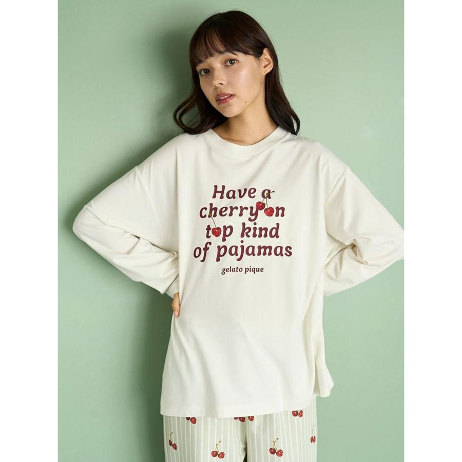 gelato pique ジェラートピケ UNISEX チェリー柄ワンポイントロンT