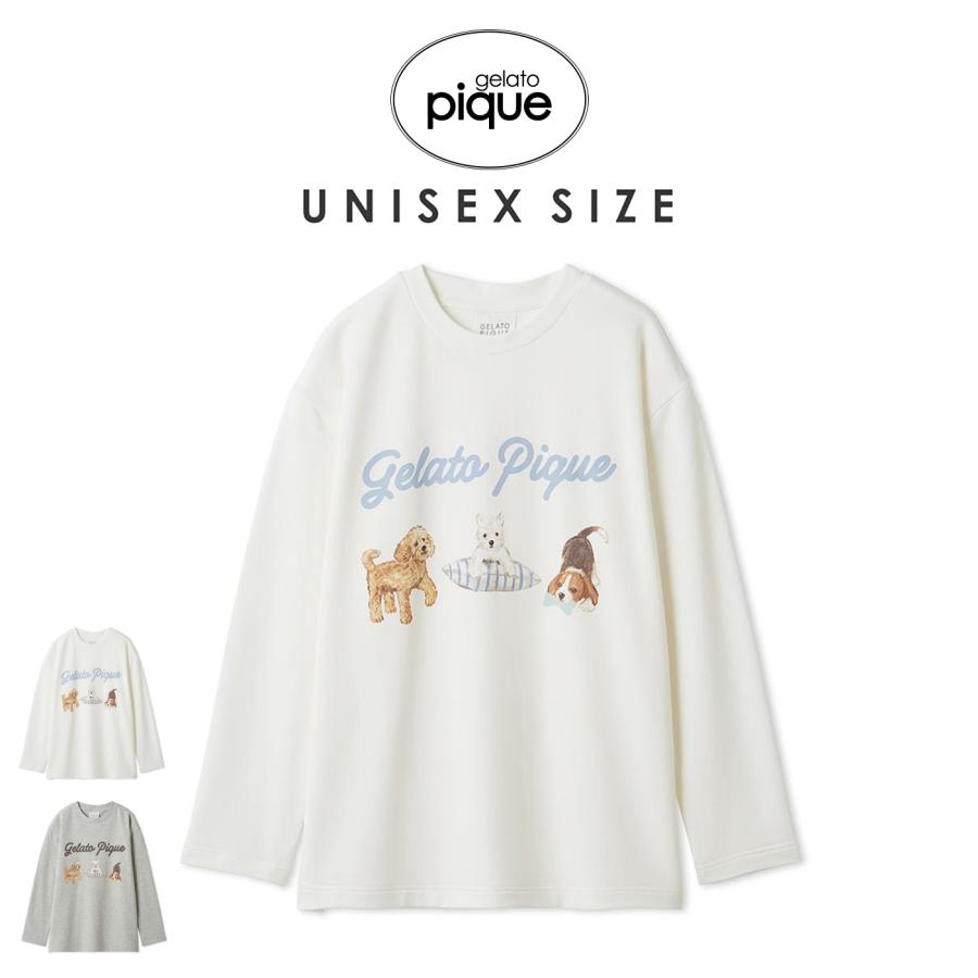 gelato pique（ジェラートピケ） プレイフルDOGワンポイントロンT