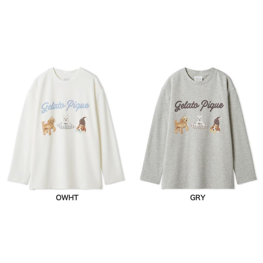 gelato pique（ジェラートピケ） プレイフルDOGワンポイントロンT