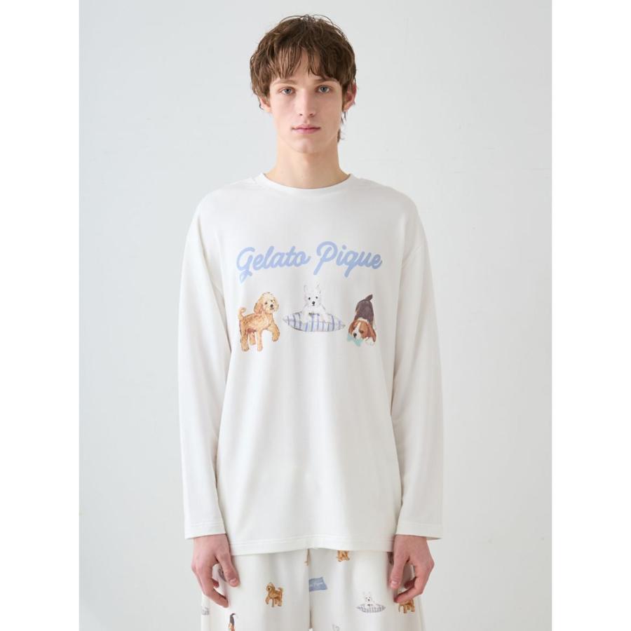 gelato pique（ジェラートピケ） プレイフルDOGワンポイントロンT