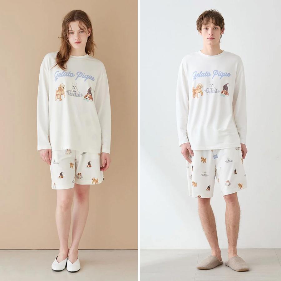 gelato pique（ジェラートピケ） プレイフルDOGワンポイントロンT