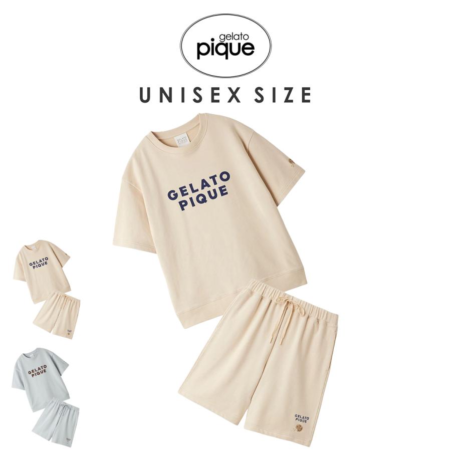 gelato pique（ジェラートピケ） UNISEX 裏毛ロゴプリントプルオーバー