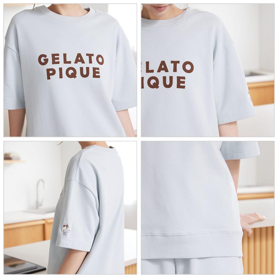 gelato pique（ジェラートピケ） UNISEX 裏毛ロゴプリントプルオーバー