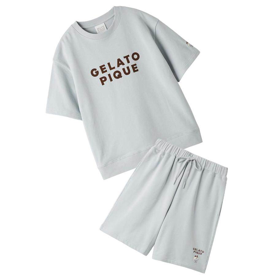 gelato pique（ジェラートピケ） UNISEX 裏毛ロゴプリントプルオーバー