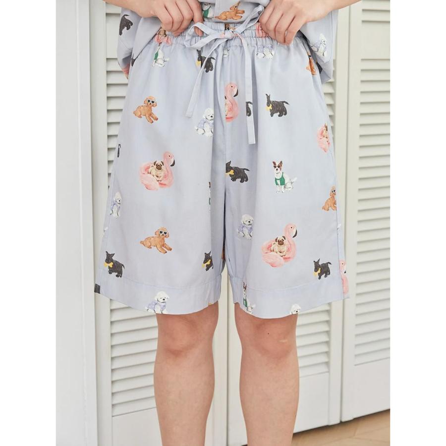 【UNISEX】SUMMER DOG総柄ハーフパンツ ワンポイントTセット UNISEX】SUMMER DOG総柄ハーフパンツ ワンポイントTセット