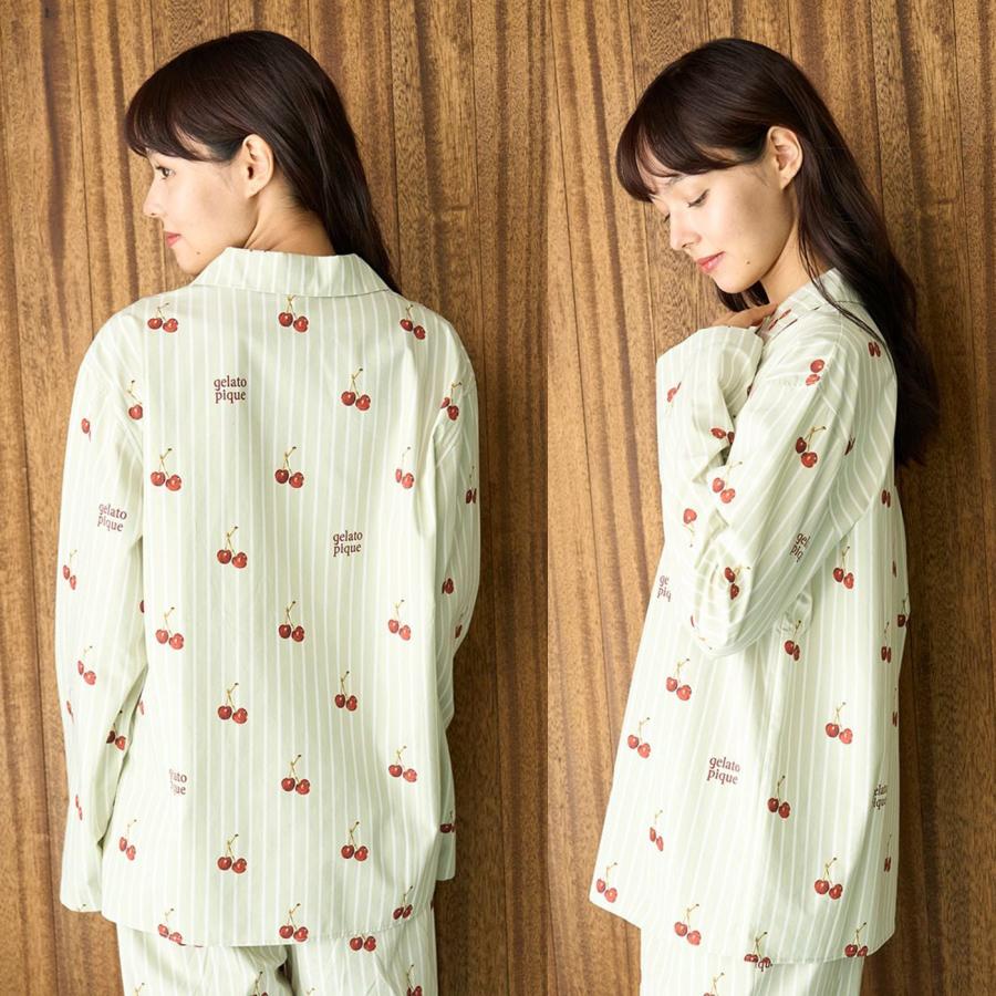 gelato pique（ジェラートピケ） SALE20%OFF UNISEX チェリー柄シャツ