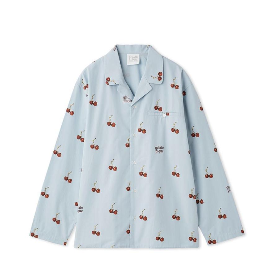 gelato pique（ジェラートピケ） SALE20%OFF UNISEX チェリー柄シャツ