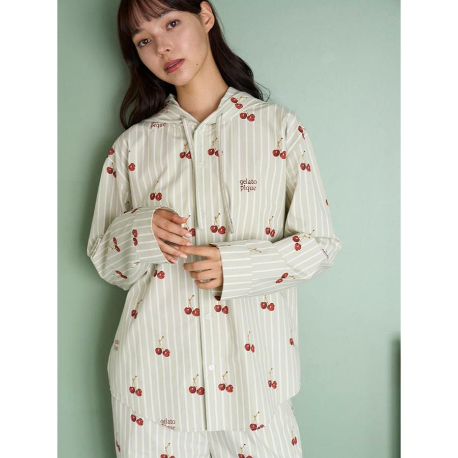 gelato pique（ジェラートピケ） SALE30%OFF UNISEX チェリー柄シャツ