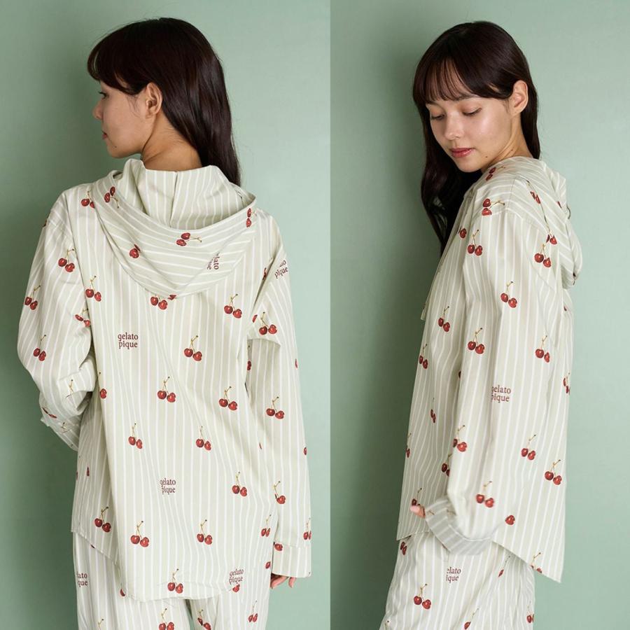 gelato pique（ジェラートピケ） SALE20%OFF UNISEX チェリー柄シャツ