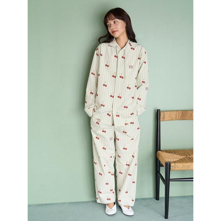 gelato pique（ジェラートピケ） SALE20%OFF UNISEX チェリー柄シャツ