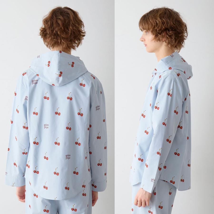 GELATO PIQUE フード付きルームウェア gelato pique（ジェラートピケ） SALE30%OFF UNISEX チェリー柄シャツ