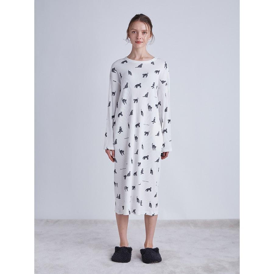 Gelato Pique ジェラートピケ 中古 ルームウェア Halloween限定 クロネコモチーフドレス ハロウィン レディース Pwco パジャマ ワンピース 部屋着