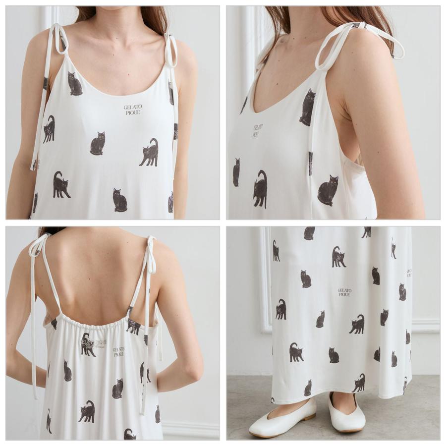 gelato pique ジェラートピケ HALLOWEEN CAT総柄キャミ