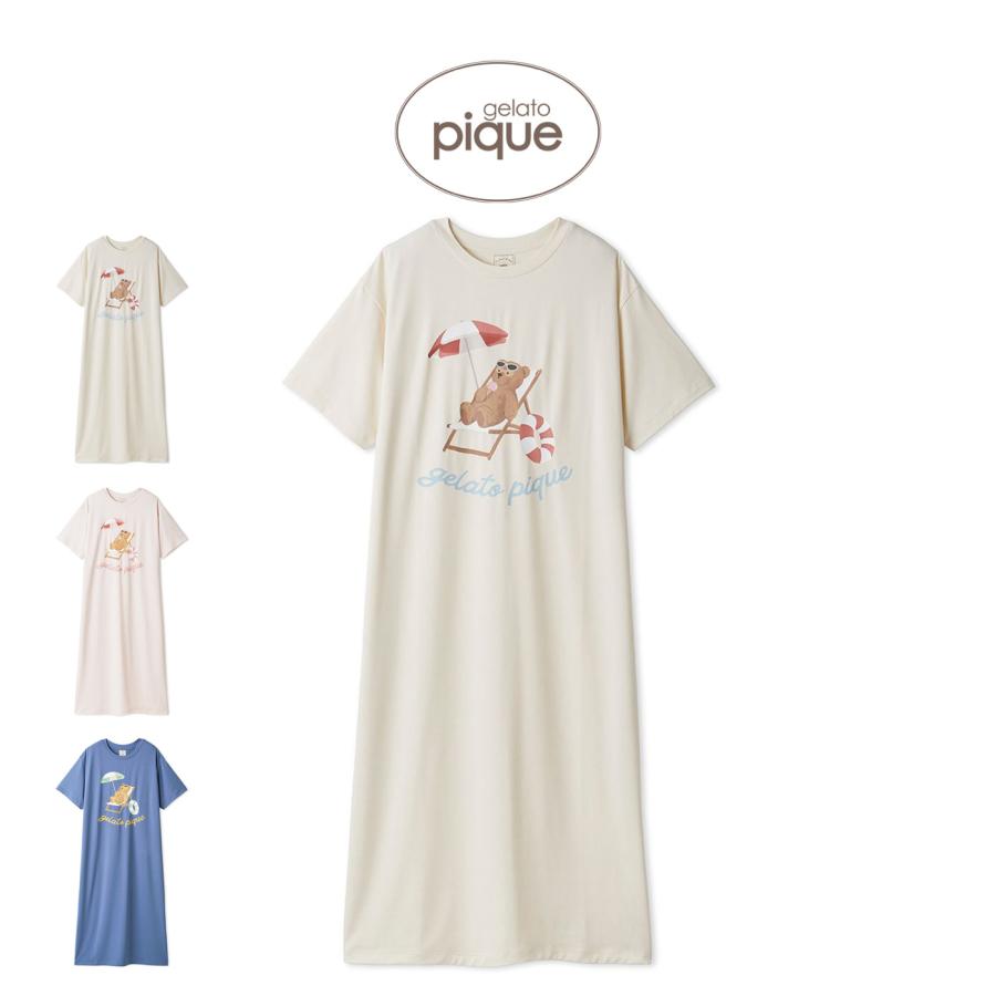 gelato pique（ジェラートピケ） 接触冷感 サマーベアワンポイント