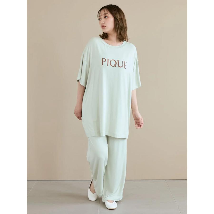 新品 ジェラートピケ レーヨンロゴ プルオーバー & ロングパンツ 上下セット ジェラートピケ gelato pique レーヨンロゴプルオーバー