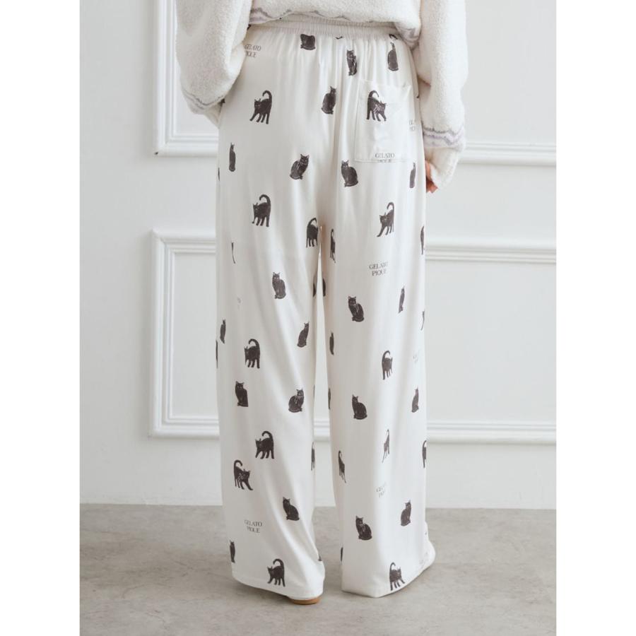 gelato pique（ジェラートピケ） HALLOWEEN CAT総柄ロングパンツ