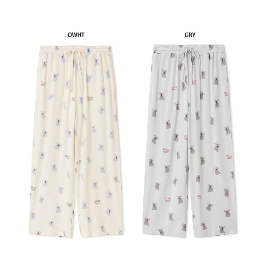 gelato pique（ジェラートピケ） 接触冷感 コアラ柄ロングパンツ