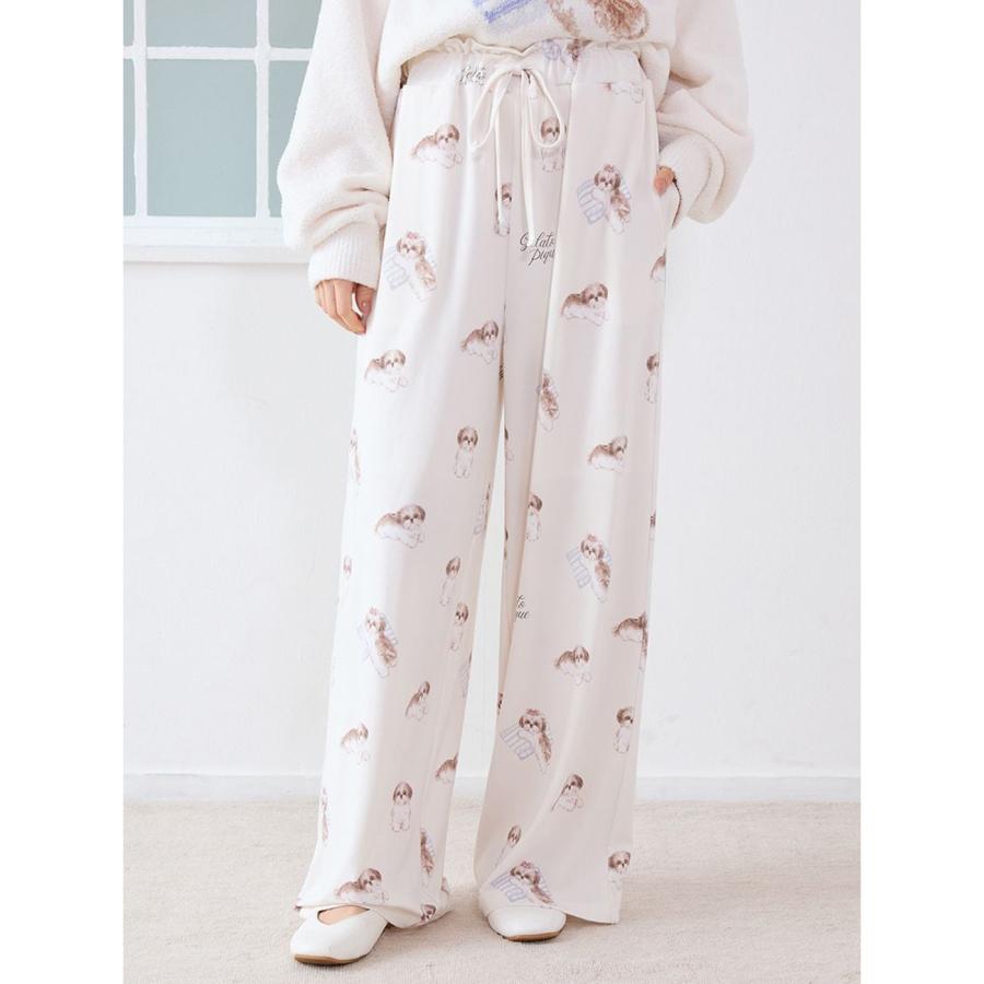 gelato pique（ジェラートピケ） シーズー柄ロングパンツ pwcp254255