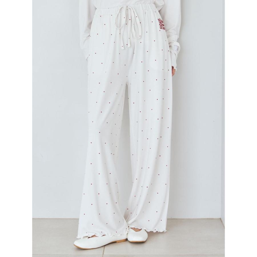 gelato pique（ジェラートピケ） ドット柄ロングパンツ pwcp255308