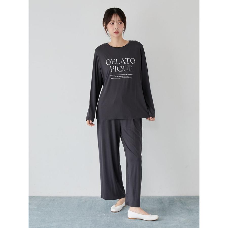 gelato pique（ジェラートピケ） レーヨンロゴロングパンツ pwcp261389