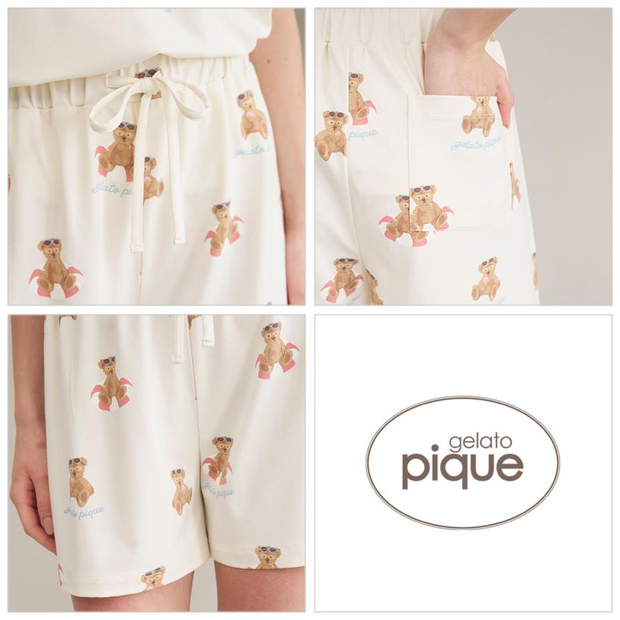 gelato pique（ジェラートピケ） 接触冷感 サマーベア柄ショートパンツ