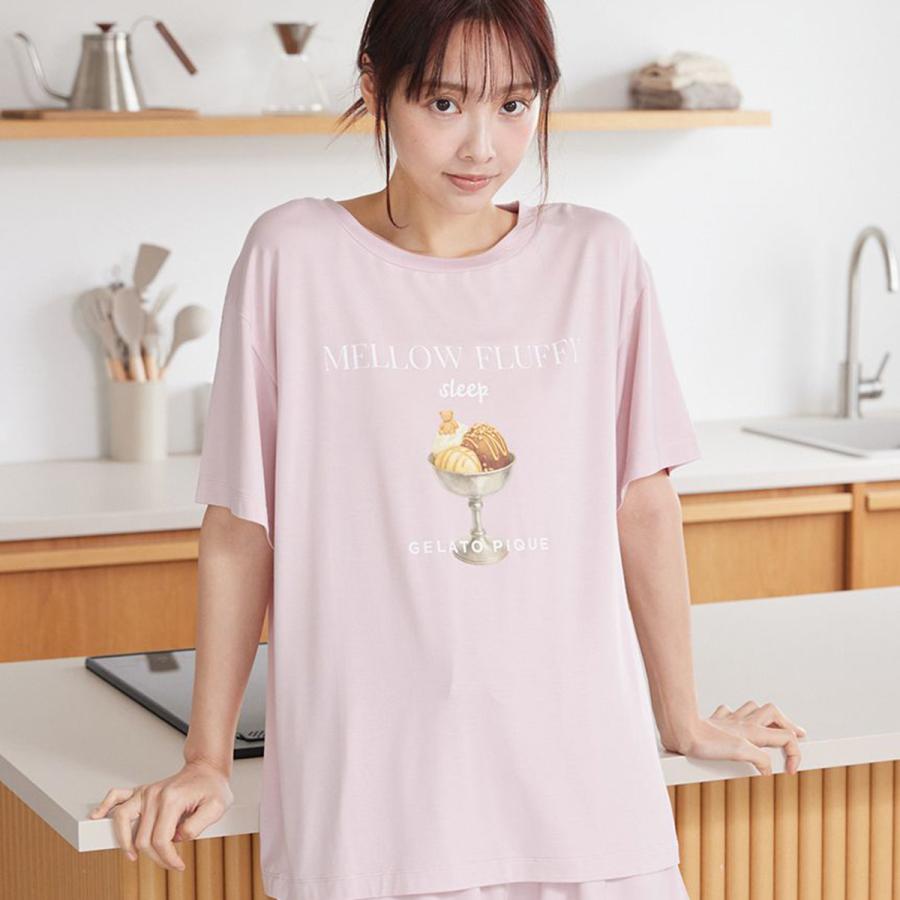 gelato pique（ジェラートピケ） 接触冷感 COOLレーヨンデザートロゴT