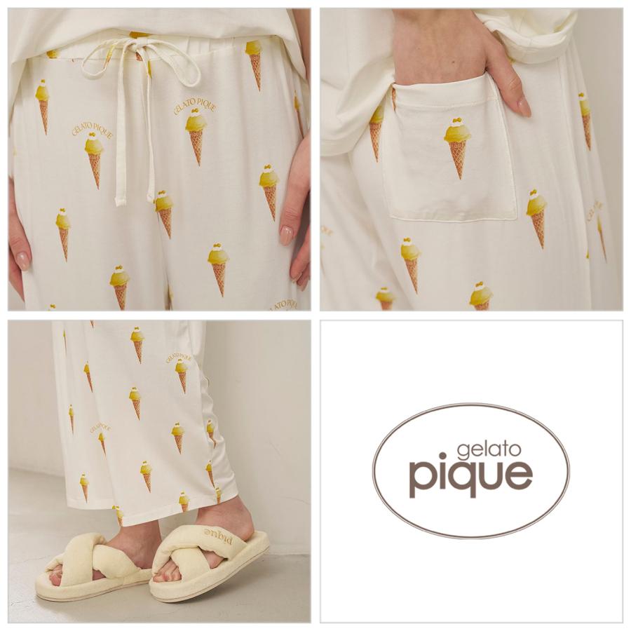 gelato pique（ジェラートピケ） 接触冷感 ソルベ柄ロングパンツ