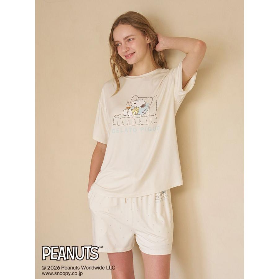 gelato pique（ジェラートピケ） PEANUTS 接触冷感 ワンポイントT