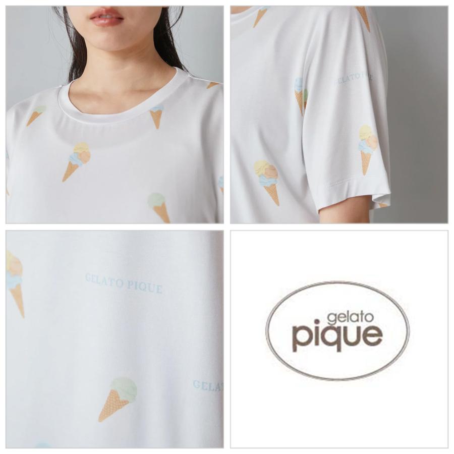 gelato pique ジェラートピケ 接触冷感 プレイフルアイス柄T gelato pique ジェラートピケ 接触冷感 プレイフルアイス柄T